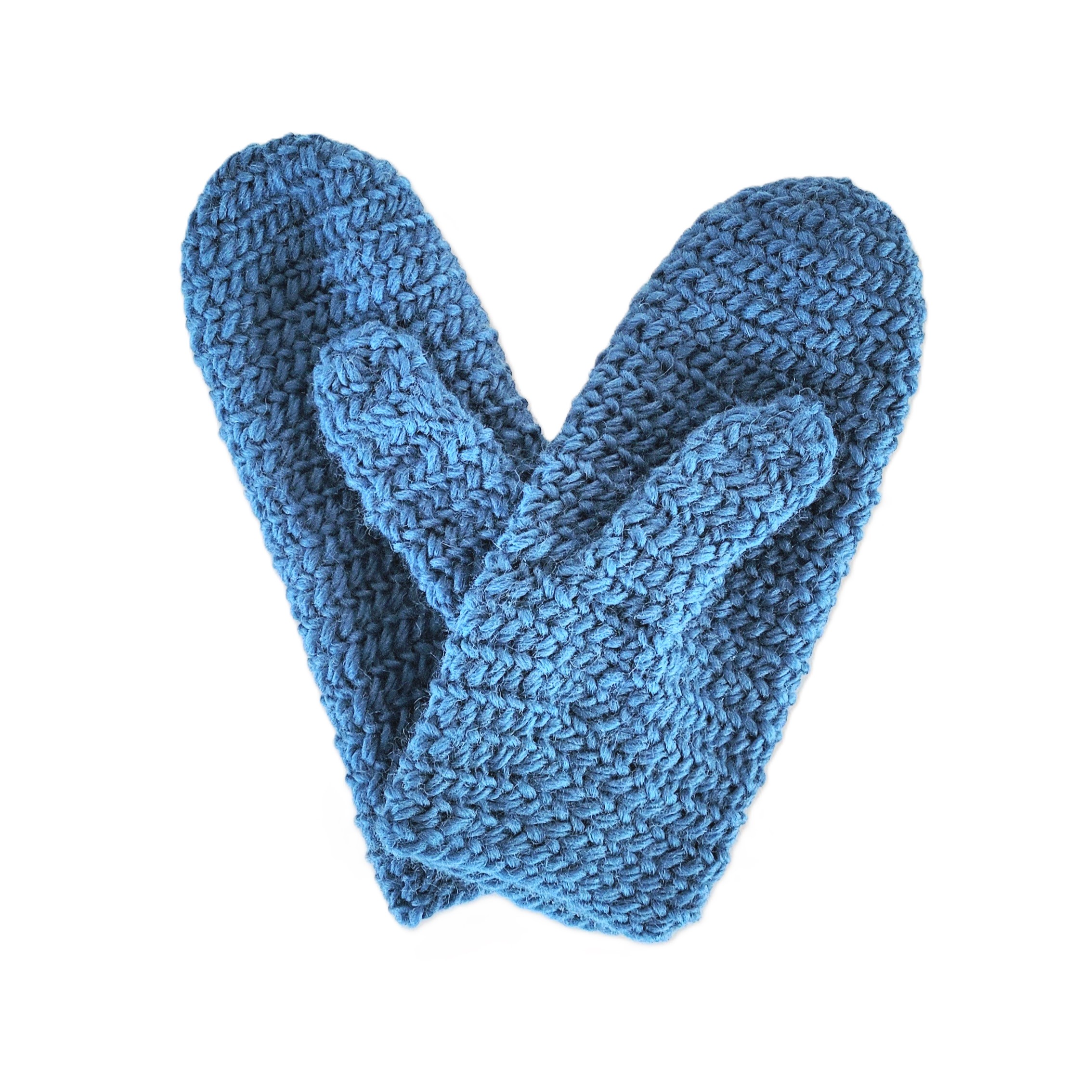 Handschuhe Nadelgebunden blau
