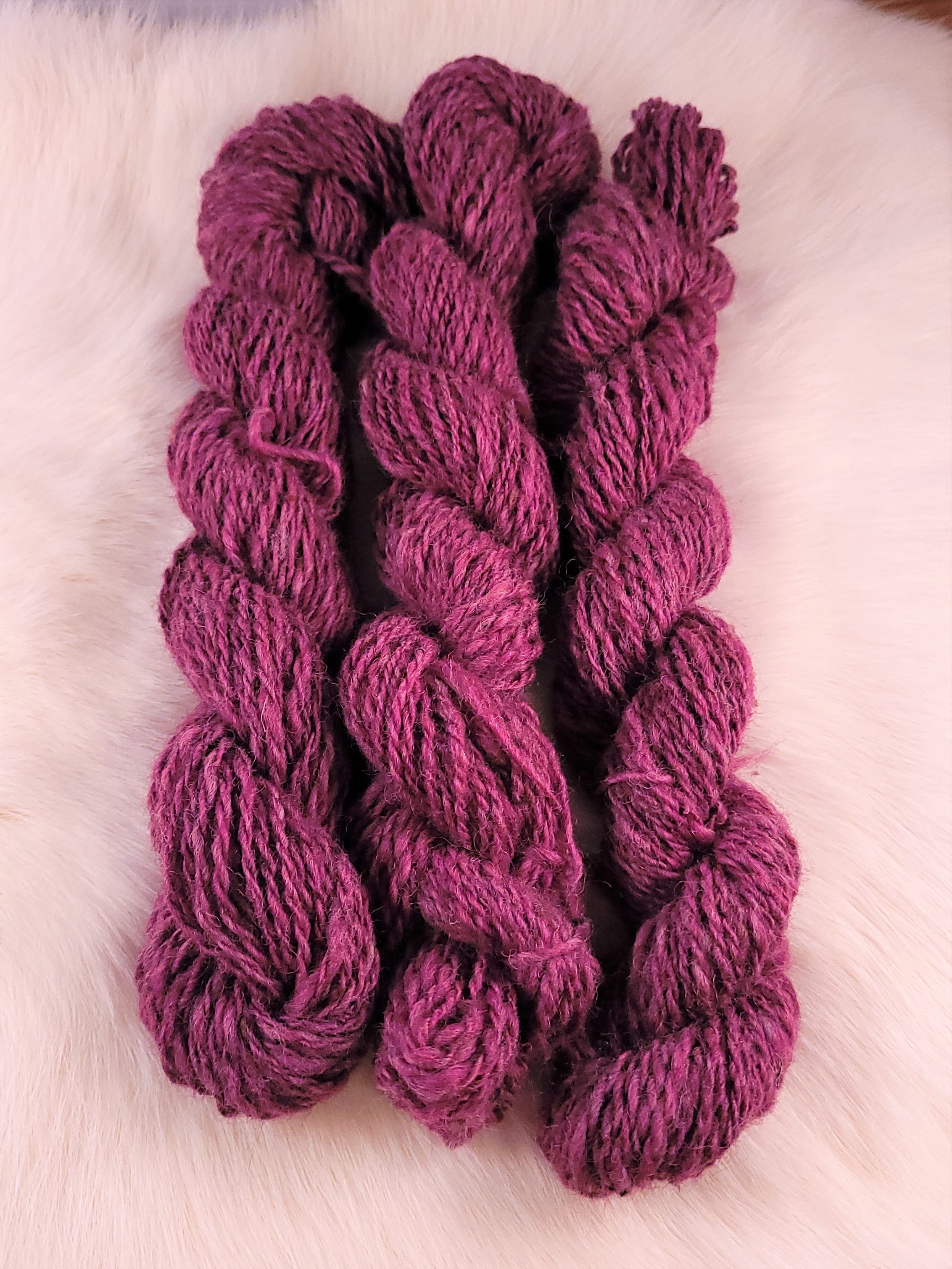 Stick und Webgarn magenta