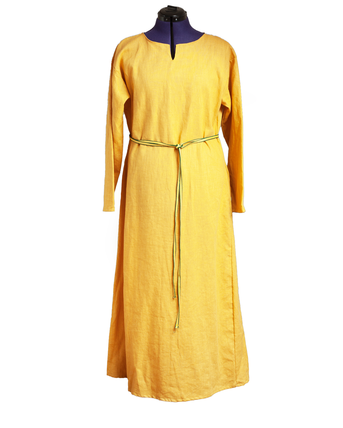 Leinenkleid für Frauen gelb